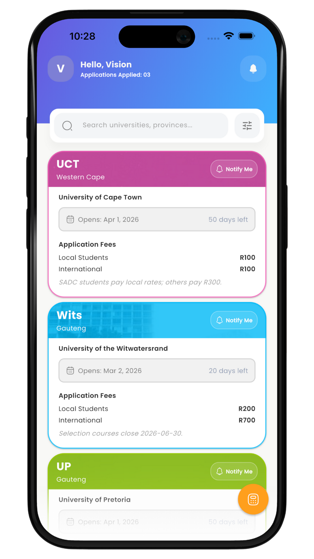 Unilinks app screenshot